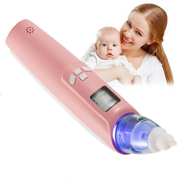 

Electric BABY Nasal Aspirator-Battery Operated Nose Cleaner-Adjustable Settings and Reusable Tips LCD Screen