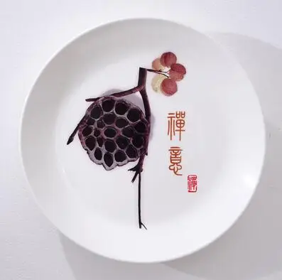L New Chinese Zen Lotus Wall Hanging Plate Restaurant Home Study Room Interior Wall Decoration Pendant Decoration Decorative Plate - Цвет: L