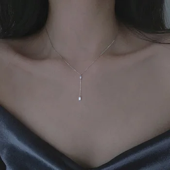 

Ancient Cat Ning Rhinestone Pendant Chain Choker Women's INS Simple a Normcore Style Choke Necklace Necklace Women's