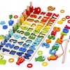 Juguetes de madera en 3D Montessori para niños, forma de número de pesca magnético, bloques a juego, juguetes educativos para niños, tablero de matemáticas preescolar ► Foto 1/6