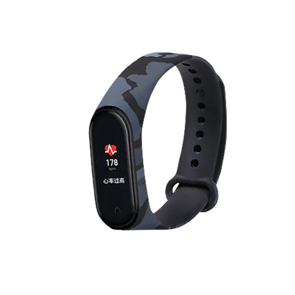 Watch Applicable to Millet Bracelet 4 Wristband 3/4 Universal Strap TPU Sports Waterproof Camouflage 4 Color Belt Watch Applicable to Millet Bracelet 4 Wristband 3/4 Universal Strap TPU Sports Waterproof Camouflage 4 Color Belt