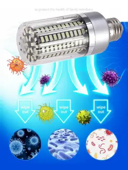 

2020 New 40W 85-265V E27 LED UV Germicidal Corn Bulb Durable Adjustable UVC Disinfection Light With Clip Base For Home Hotel