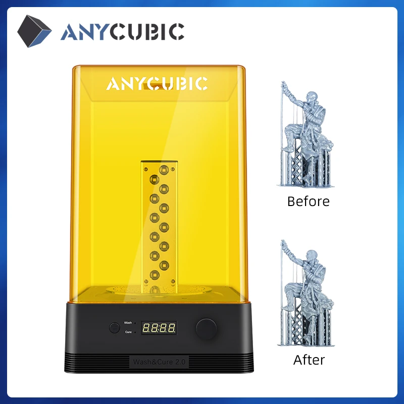 УФ-смола Anycubic 2 в 1 для аппарат лечения и мытья 3D-принтеров отверждаемая LCD/SLA Photon Mono
