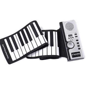 

61 Keys Roll Up Piano Portable Rechargeable Electronic Hand Roll Piano with Silicone Piano Keyboard for Beginners Monden N5