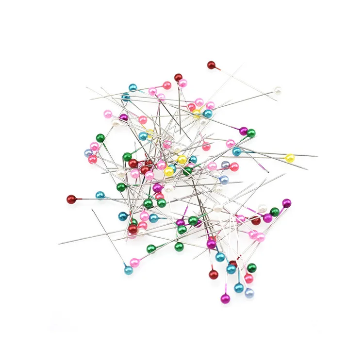 Красочные круглые булавки с «жемчужной» головкой, изготовление одежды, фиксированная игла, Свадебный корсаж, флористы, швейная булавка с коробкой, аксессуары, инструменты DIY