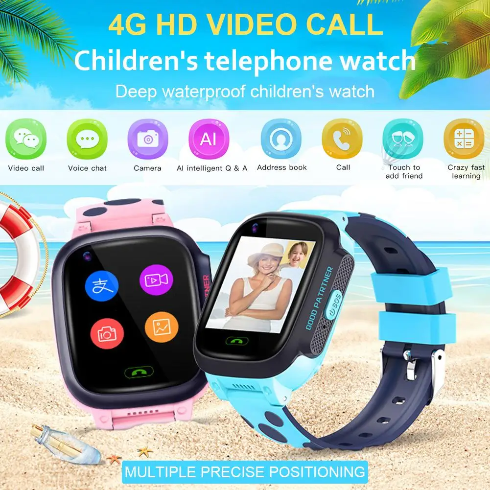Y95 4G Детские Смарт-часы HD видео чат вызов с AI оплаты Wi-Fi gps позиционирования Smartwatch для малышей детей студентов