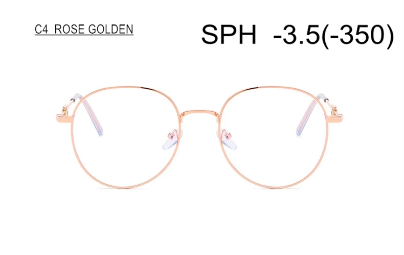 SWOKENCE очки по рецепту для близорукости SPH-0,5 до-6,0 для женщин и мужчин элегантная оправа из сплава с пандой очки для близоруких F124 - Цвет оправы: C4 (-3.5)