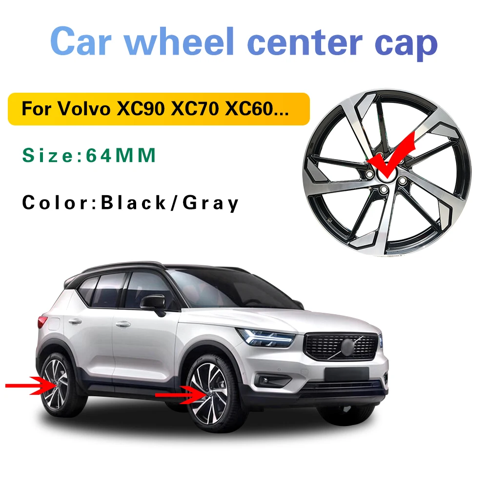 

4x 64mm Car Wheel Center Cap Hub Caps Styling Accessories For Volvo S60 S70 S90 XC90 XC70 XC60 V40 V50 V60 V70 V90 S50 2007 2008