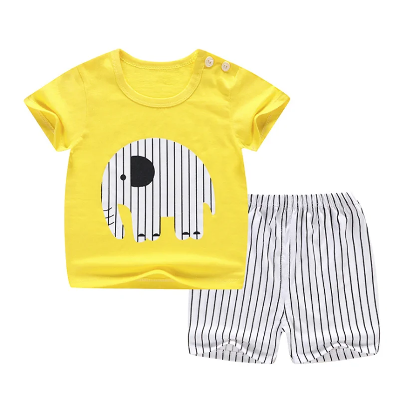 Pajamas Boy Girl Clothes Baby Cotton Short Sleeve T Shirt Short Pyjamas Pijamas Set Cartoon Clothing Baby Pyjamas Set Pajama Sets Aliexpress