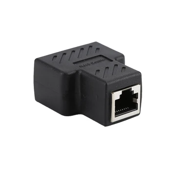 

1 To 2 Ways LAN Ethernet Network Cable RJ45 Female Splitter Connector Adapter RJ45 network tee head For Laptop PC