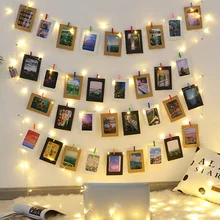 

Decoration LED Lights 5M Photo Clip String Lights with 50 Colorful Clips for Hanging Pictures Photo Warm White Fairy Lights D30