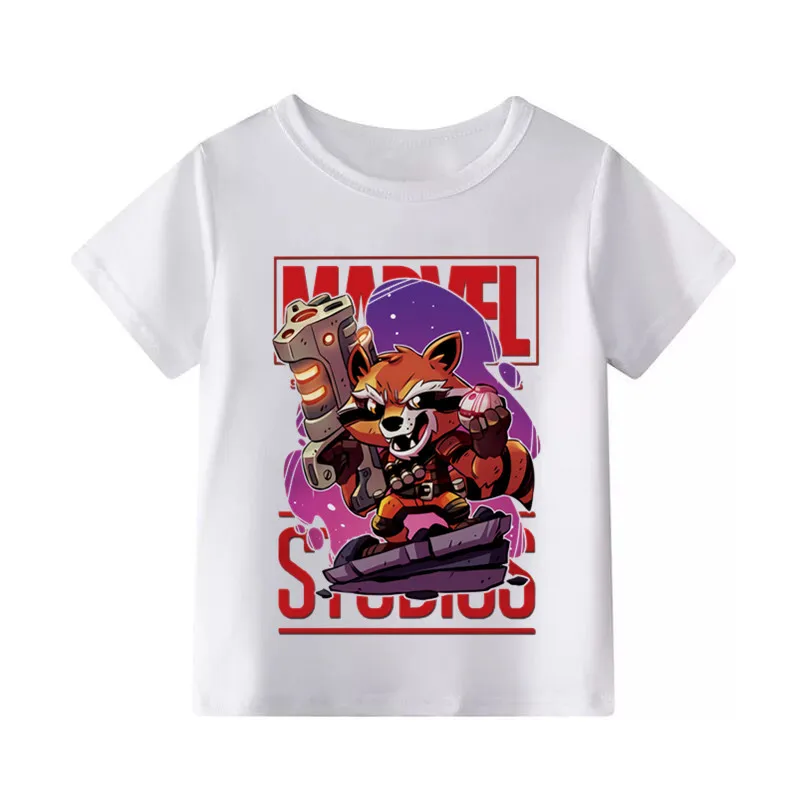 New Marvel Avengers/Captain/America/Spiderman/Thor Cartoon Children's T-shirt Boys Girls Funny T Shirt Kids Clothes