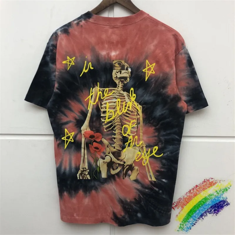 Трэвиса Скотта Tie Dye Tee Astroworld футболка для мужчин и женщин модная повседневная