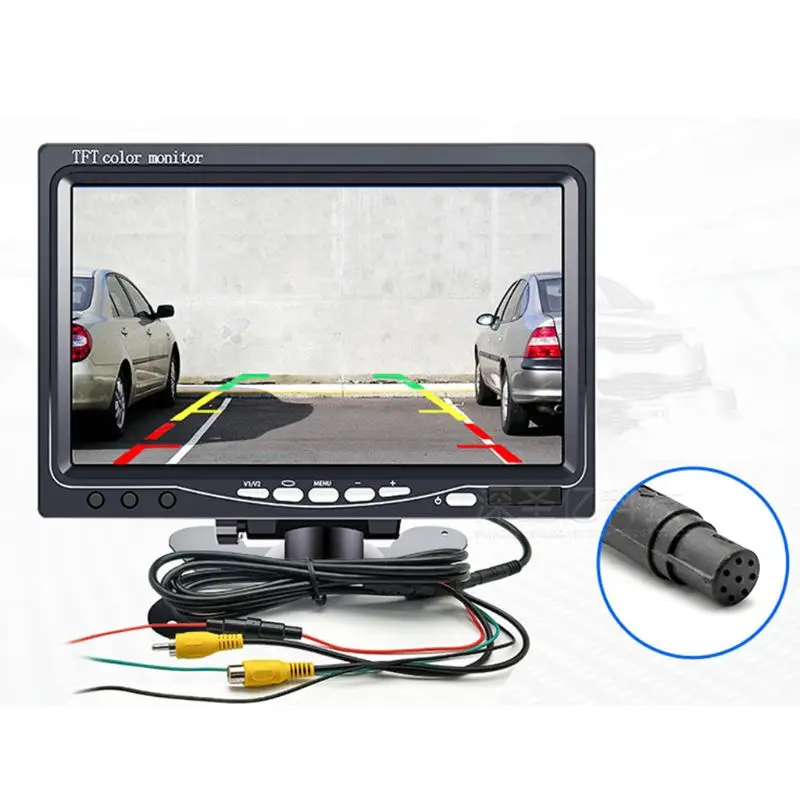 

New 7" TFT LCD Color HD Mirror Monitor for Car Reverse Rear View Backup Camera DVD General Truck Bus Reversing Display qyh