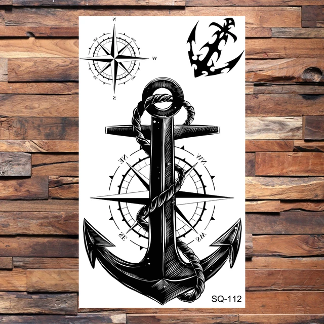 15 Sheets Pirate Ship Anchor Temporary Tattoos For Men Adults Women, Shark  Compass Pirate Captain Boat Tattoo Stickers, Long Lasting Shark Waterproof