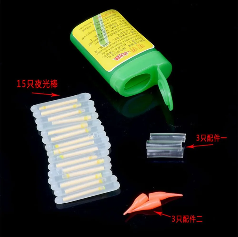 15pcs Fluorescent Night Dark Glow glowing All Fishing for floats Accessories pesca boya lighted bobber lightstick bite indicator |