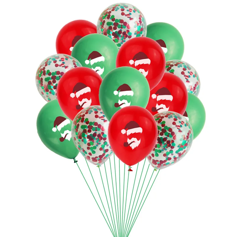 15 шт. Рождественская елка Санта лося воздушный шар набор год Рождественские украшения для дома Navidad Decoraciones Para El Hogar
