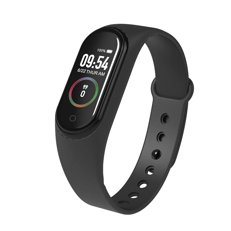 M4 браслет Smartband спортивный браслет часы монитор сердечного ритма фитнес трекер активности(это не Xiomi 4 деятельности Xaiomi Xiami - Цвет: Черный