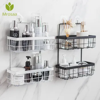 

Bathroom Storage Shelf & Rack Floating Shelf Home Decoration Kitchen Accessories Storage Baskets Free Punching Wall Hanging Rack