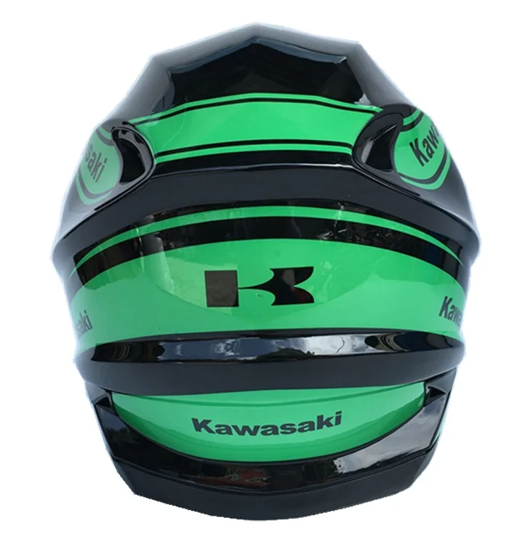 Для мотоцикла Kawasaki полноразмерная Защитная шляпа для мужчин/женщин классический зеленый всесезонный защитный шлем