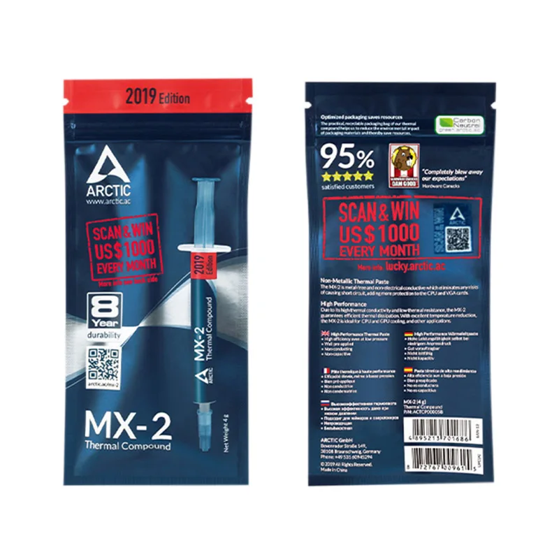 Arctic Cooling MX-2 4g Термопаста Соединение для ПК xbox 360 PS3 нет серебра удобный отвод тепла