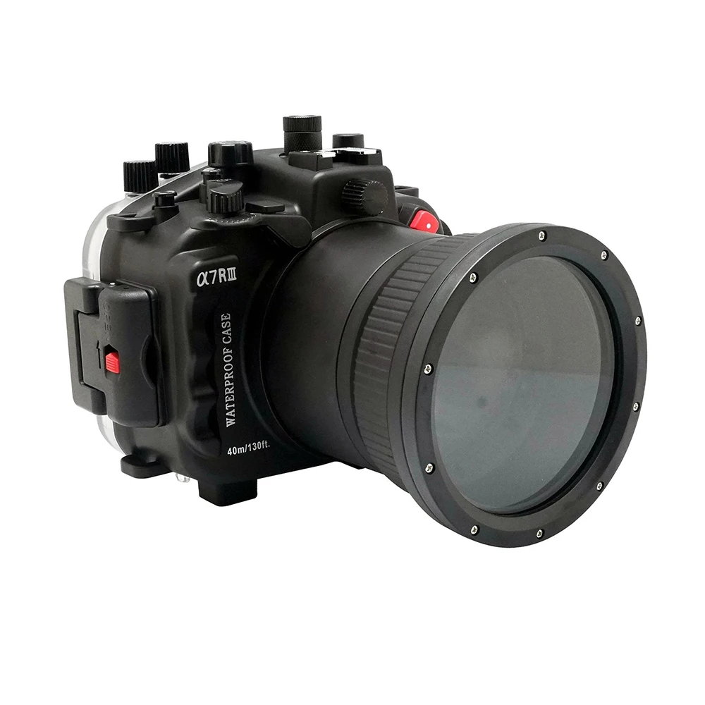 3 цвета 40 м/130 футов для sony A7 III A7R3 A7RIII A7III A7M3 90 мм объектив Подводный корпус камеры Дайвинг-бокс водонепроницаемый чехол