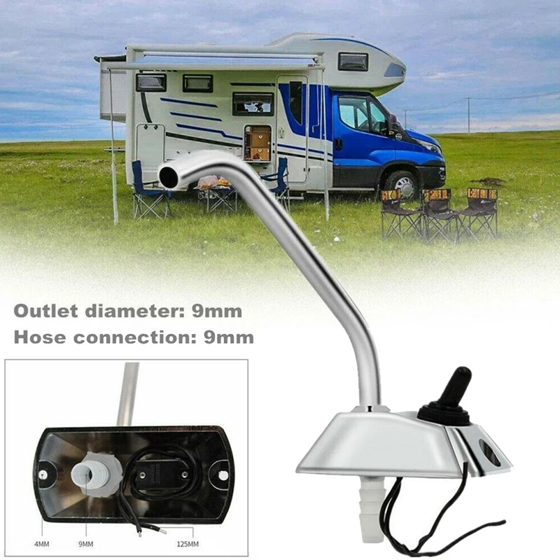 

Водопроводный кран для кухонной раковины RV, 12 В, поворот на 360 градусов, кран для RV, аксессуары для автофургона