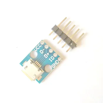 

MICRO USB B TYPE 5PIN Female Seat with PCB Board with Pin Header Micro USB-B Plug 5 Pin Female Seat