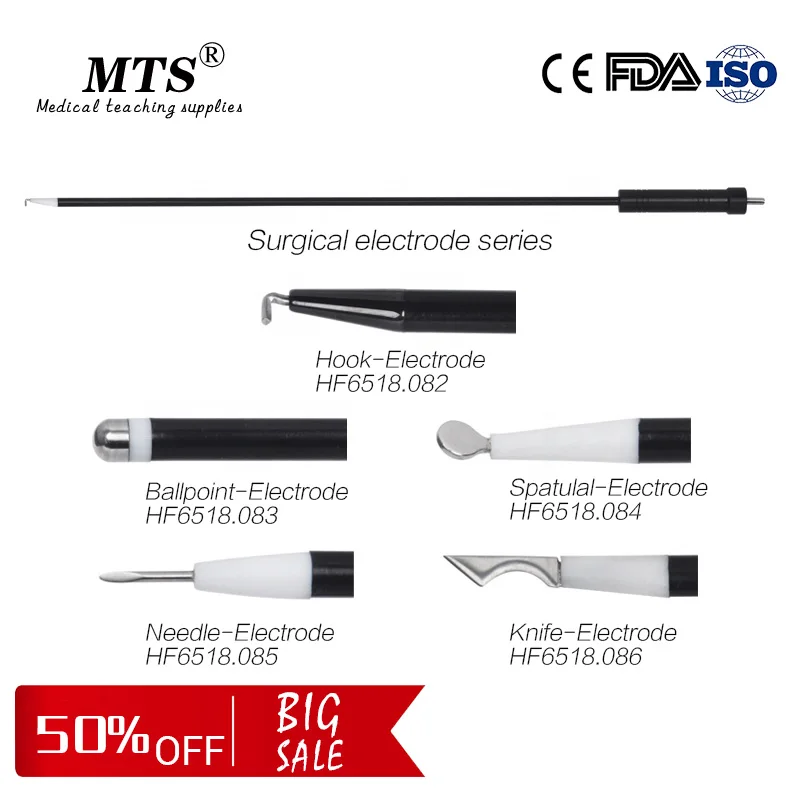 Медицинский лапароскопический хирургический электрод инструменты многоразовые монополиальная хирургическая Электрокоагуляция
