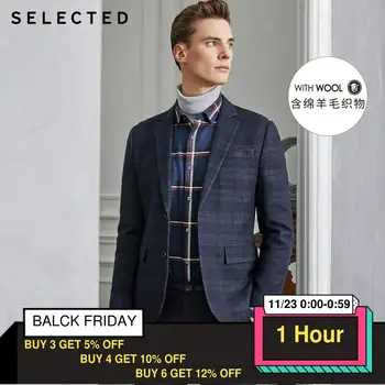 SELECTED Men's Dark Plaid Wool Contrast Stitching Business Blazer S|419408510
SELECTED Men's Dark Plaid Wool Contrast Stitching Business Blazer S|419408510