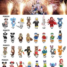 Строительные блоки из мультфильма серии черный и белый МИККИ Дак Дейзи чип 'Н' Дейл игрушки Куклы Фигурки для детей игрушки PG8279