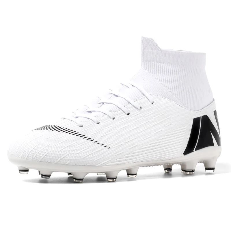 Soccer Men's High Top Training Ankle AG Sole Outdoor Cleats Football Shoes Spike High Ankle Men Football Boots Shoes M