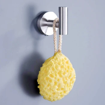 

2pcs Bathroom Towel Hooks Coat Robe Clothes Bath Wall Hooks for Kitchen Garage Brushed Finish