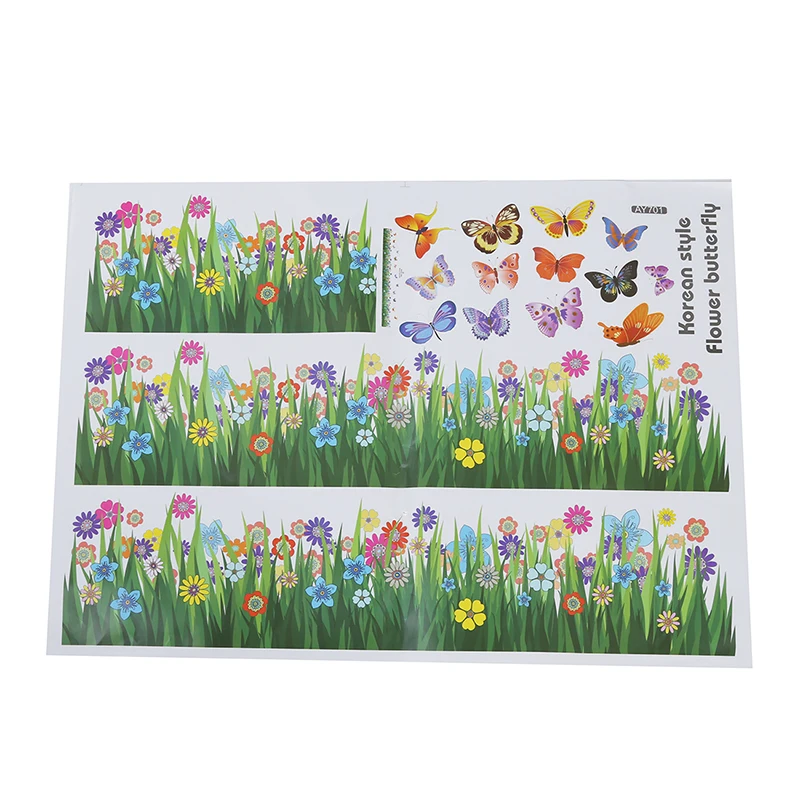 New-Grass Flower Butterfly Pattern Removable Wall Sticker Decal Art DIY Home Decor | Дом и сад