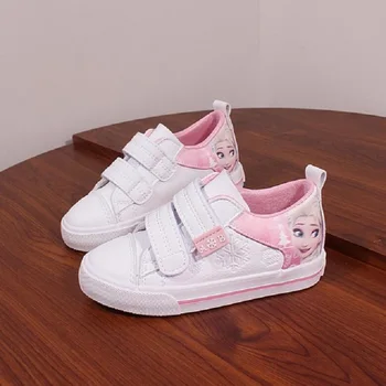 

Spring Kids Sport Shoes Girls Sneakers Elsa Anna Children Princess Shoes Fashion Casual Running Leather Shoes for girls 25-37