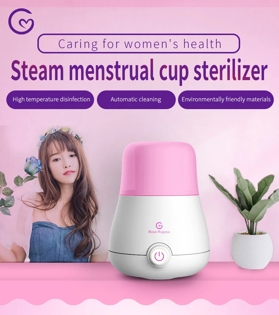 

Menstruation Portable Menstrual Cup Sterilizer Ultraviolet Disinfection UV Light Physical Antibacterial Cleaner for Beauty Use