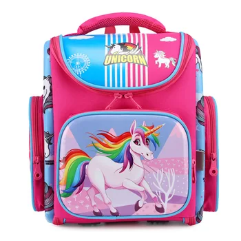 

School Bag for Girls Boys Children Orthopedic Backpack Kids Cartoon Unicorn Waterproof School Backpacks Primary 1-3-6 Grade