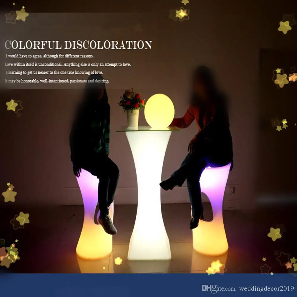 New 16colors changing led bar furniture high end cocktail table growing Commercial Furniture Event Party decorations supplies