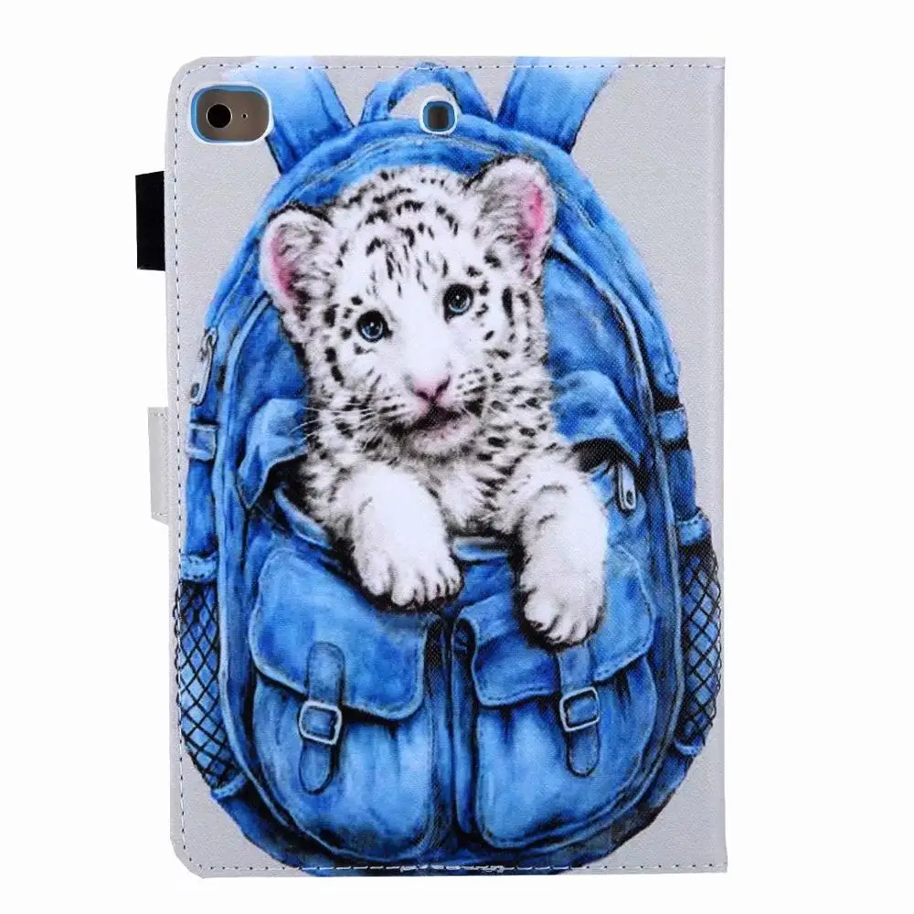 Cartoon Leather Sleep Wake Up Tablet Case For Ipad Mini 1 2 3 4 5 7.9" Universal Lovely Kids Flip Wallet clip Cover Stand+Pen