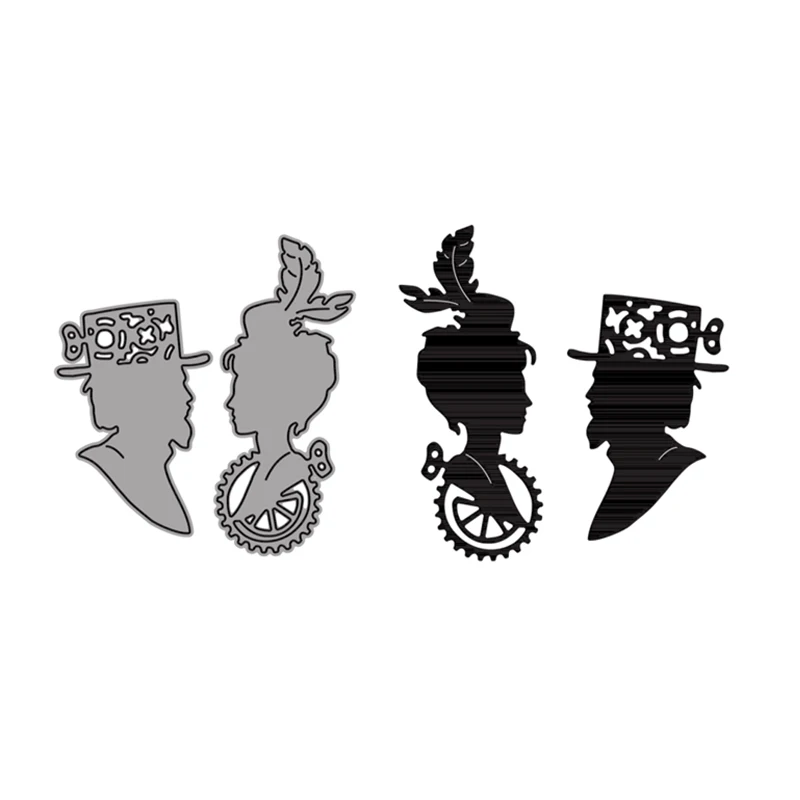 

Cutting Dies Character King Hat Frame Feather For DIY Scrapbooking Embossing Album Paper Cards Dies 2021 New