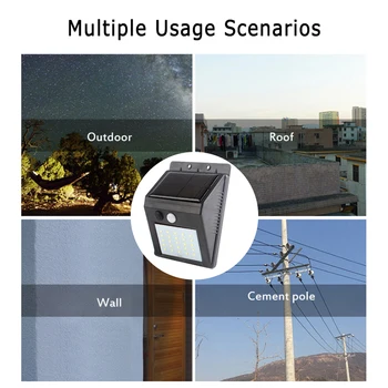 

4PCS LED Outdoor Solar Wall Lamp 3 Modes PIR Motion Sensor Waterproof Light Garden Light Path Emergency Security Light Dropship