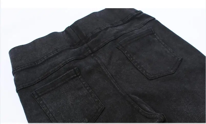 M-6XL черные женские узкие джинсы с дырками тонкие узкие джинсовые брюки рваные джинсы для женщин с высокой талией эластичные Капри женские джинсы Femme