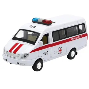 

1:32 city diecast ambulance emergency toy car model light slide open door ambulancia oyuncak Educational Kids toys for children