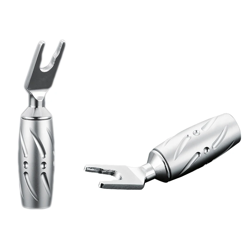 Viborg VS701R Pure Red Copper Spade Plug Rhodium