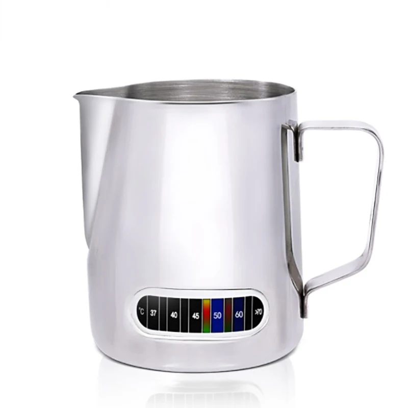 

Stainless Steel Frothing Pitcher Pull Flower Cup Barista Latte Art Cappuccino Maker Coffee Milk Mugs Temperature Display