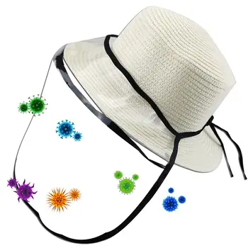 

Anti-saliva Dustproof Fisherman Cap Hat Anti Droplet Anti Splash Face Covering Mask Removable PVC Protective Face Cover Mask