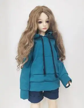 T02-X547 Blyth кукольные одежда 1/3 1/4 bjd 1/6 мягкого плюша; аксессуары для куклы свитер рваные джинсовые шорты 2 шт./компл - Цвет: K new blue clothes