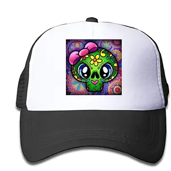 

HHNYL Girly Skull Kids Trucker Hat Unisex Fashion Baseball Cap