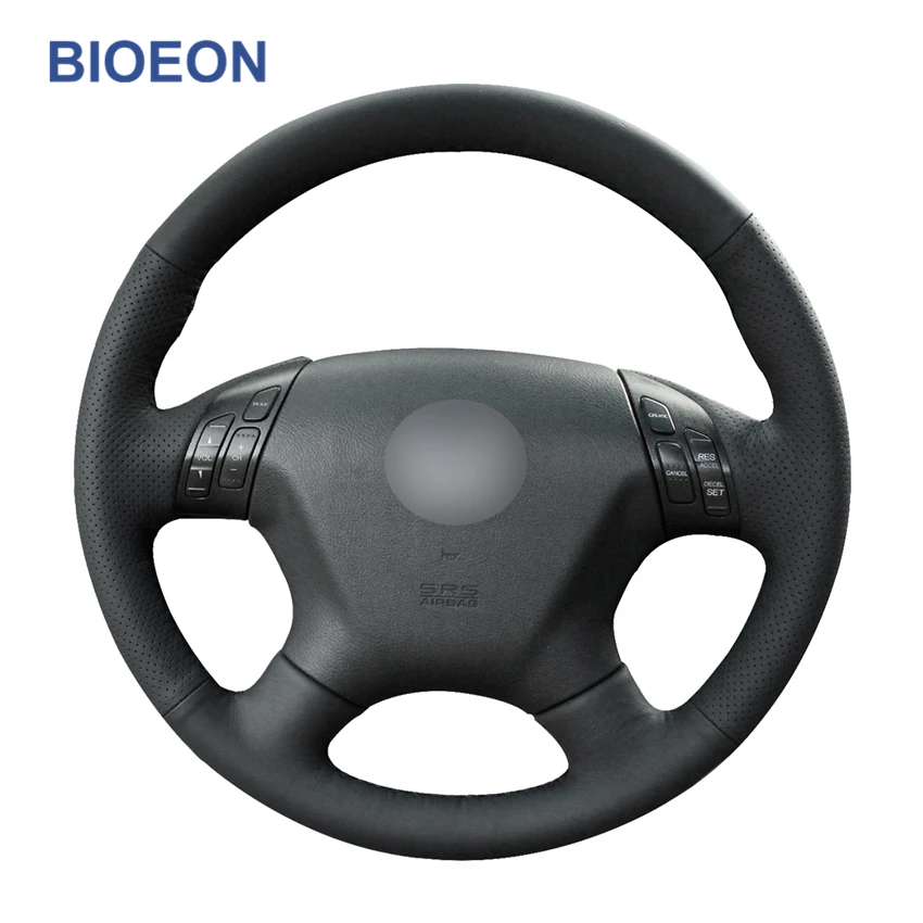 Черный PU искусственная кожа крышка рулевого колеса для Honda Accord 7 2003-2007 Odyssey 2005-2010