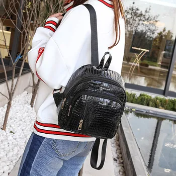 

mochila feminina Women's Solid Stone Pattern Shoulder Bags Backpack Mini Travel Rucksack School Girls Classic Bagpacks #45
